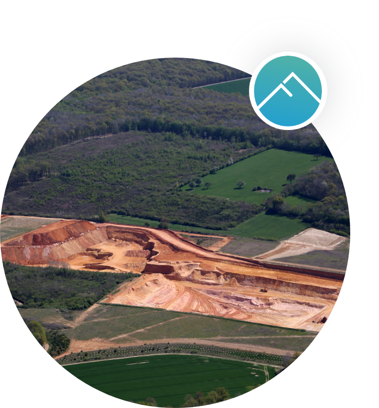 Carrière de sable extra siliceux en France
