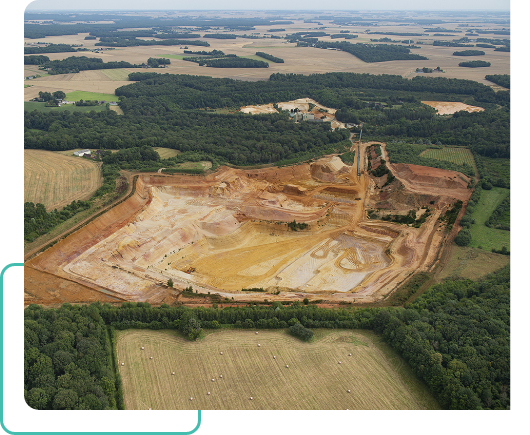 Carrière du Thieulin exploité par Fulchiron, producteur de sable Eure-et-Loir